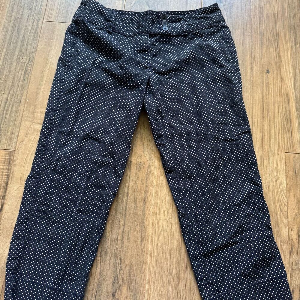 Loft Women's Navy and White Trousers